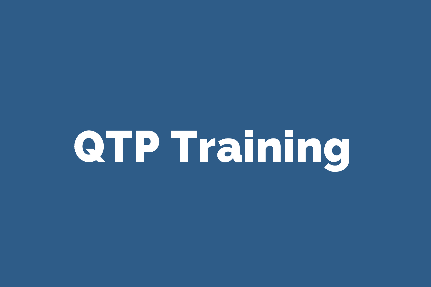 QTP Testing Training in Chennai
